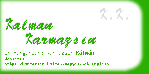 kalman karmazsin business card